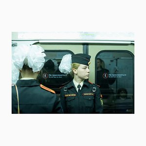 Didier Bizet, Young Cadet Girls in the Metro, Moscow, 2017, Photographic Fine Art Print
