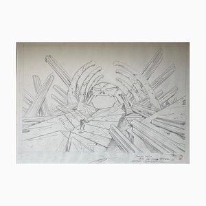 Philippe Druillet, Fafner's Dragon's Lair: Ring II, 2001, Dibujo original a lápiz sobre papel