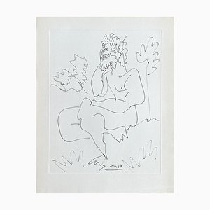 Pablo Picasso, L'uomo riflessivo, 1954, Acquaforte