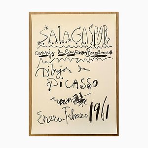 Póster de Pablo Picasso, Sala Gaspar, Barcelona, 1961