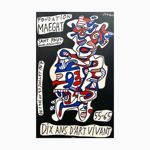 Jean Dubuffet, Dix Ans d'Art Vivant, 1955-1965, Affiche Lithographique