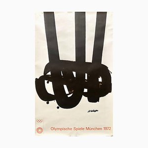 Pierre Soulages, Jeux Olympiques de Munich, 1972, Affiche Lithographique
