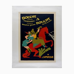 Roger de Valerio, Bouche À Bouche (Opérette En Trois Actes), 1927, Póster con litografía
