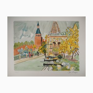 Yves Brayer, The Terrace of Basil the Blessed, 20th-Century, Original Lithograph