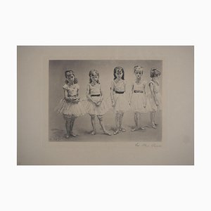 Paul Renouard, Little Dancers, 1893, Grabado original
