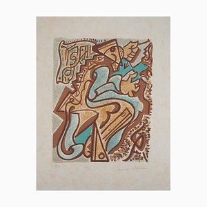 André Masson, Architect at Work, 1973, Original Lithograph