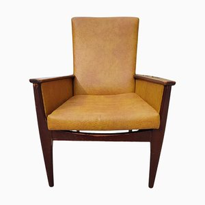 Mid-Century Model 988 Wingback Armchair in Mustard from Parker Knoll