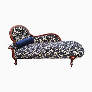 Chaise longue victoriana con tapicería nueva