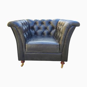 Classic Louis Leather Chesterfield Armchair