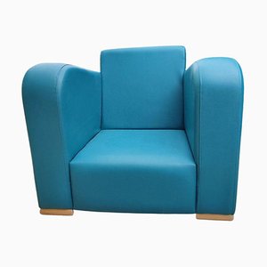Art Deco Reception Lounge Chair in Teal