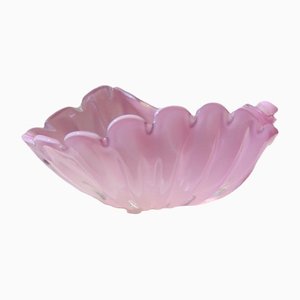 Pink Alabastro Murano Glass Shell Bowl