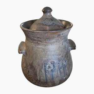 Grand Pot Brutaliste en Céramique d'Anduze