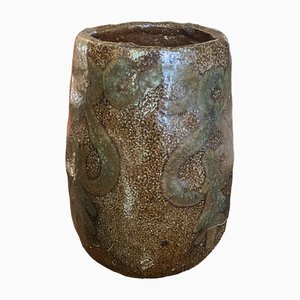 Brutalist Brown Ceramic Pot