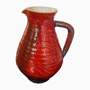 Roter Keramik Krug von Accolay