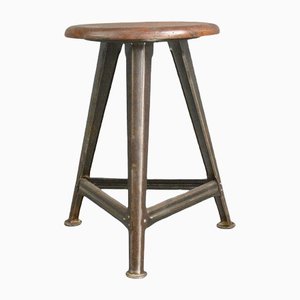 Industrial Factory Stool from Rowac, 1920s