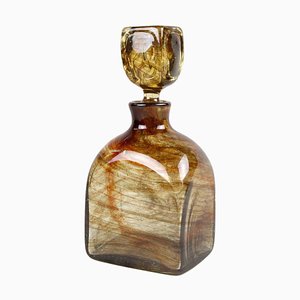 Mouth Blown Glass Bottle with Plug, Austria, 1870s