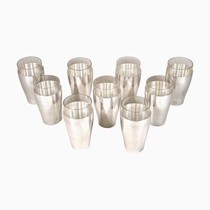 Art Deco Cocktail Glasses from WMF, Germany, 1930s, Set of 9