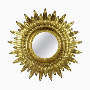 Specchio da parete Art Deco dorato, Francia, anni '20