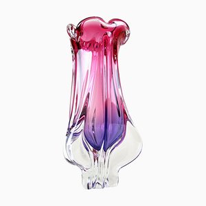 Mid-Century Sommerso Murano Glass Vase, Italy, 1960s