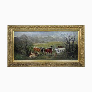 Carl Schild, Austrian Countryside, 1899, óleo sobre lienzo, enmarcado