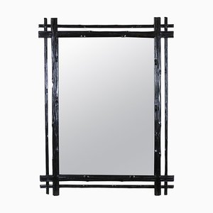 Austrian Black Forest Wall Mirror with Double Frame, 1880
