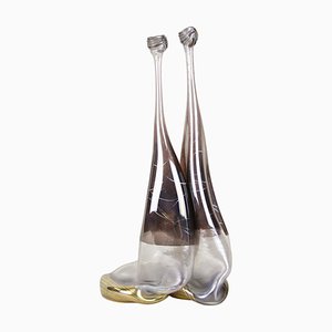 Vase Double Vintage en Verre, Allemagne, 1980