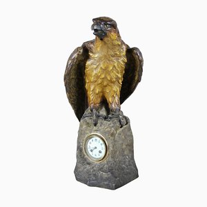 Horloge de Table Aigle en Majolique par A. Otto, 1900