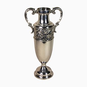 Art Nouveau Slovakian Silver Amphora Vase, 1915