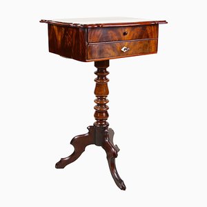 French Pyramid Mahogany Side or Sewing Table by Louis Philippe, 1870s