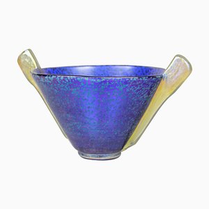 Blue Glass Bowl by Marie Kirschner for Johann Loetz Witwe, 1936