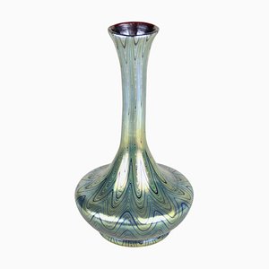 Rubin Phenomenon Genre 6893 Iriscident Glass Vase from Loetz Witwe, Bohemia, 1899
