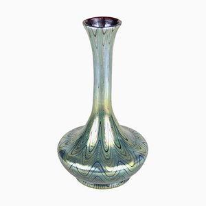 Vase Rubin Phenomenon Genre 6893 Iriscident en Verre de Loetz Witwe, Bohemia, 1899