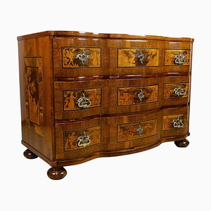 Baroque Marquetry Chest of Drawers, Austria, 1770s