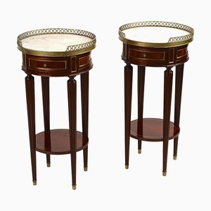 French Mahogany Side Tables, France, 1870s, Set of 2