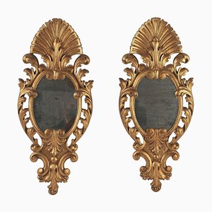 Miroirs Muraux Sculptés à la Main, Italie, 1850s, Set de 2