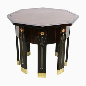 Art Nouveau Octagonal Palisander Table with Mother of Pearl Inlays, at 1905