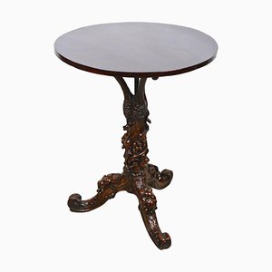 Black Forest Side Table with Hand-Carved Vine Theme, Austria, 1880s