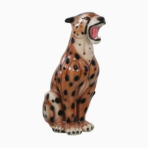 Panther Figurine in Ceramic