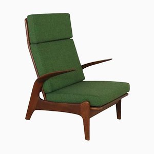 Bemmer Lounge Chair in Green Fabric