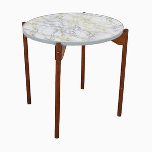 Marmonte Side Table with Marble Print
