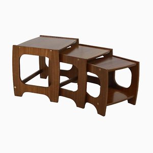 Tavolini a incastro Raywell in legno, set di 3