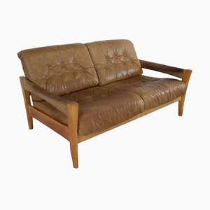 Vintage Two-Seat Sofa in Leather