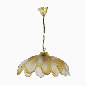 Flower Hanging Lamp in Brass