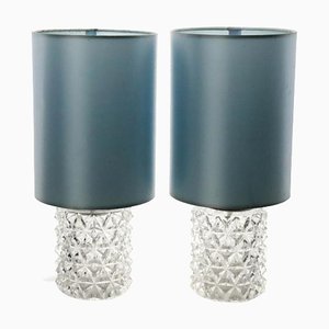 Lampes de Bureau en Cristal, Set de 2