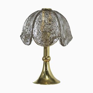 Glass & Brass Mushroom Table Lamp
