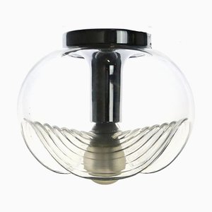 Lámpara colgante vintage de vidrio transparente