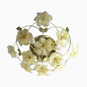 Flower Ceiling Lamp in Gold