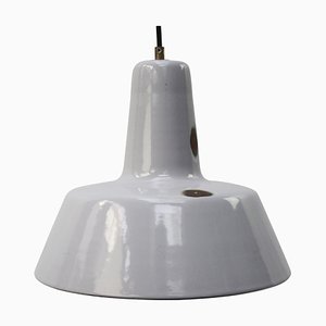 Dutch Dark Grey Enamel Vintage Industrial Factory Pendant Lights from Philips