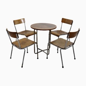 Table et Chaises de Salle à Manger Style Bauhaus, Allemagne, 1930s, Set de 5