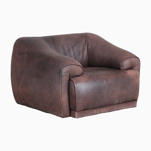 Mid-Century Buffalo Leather Armchair attributed to de Sede